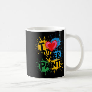 I Love To Finger Paint Couples Art Teacher Finger  Coffee Mug