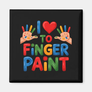 I Love To Finger Paint Couples Art Teacher Finger  Magnet