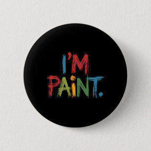 I Love To Finger Paint I'm Paint Funny Couple Vale 6 Cm Round Badge