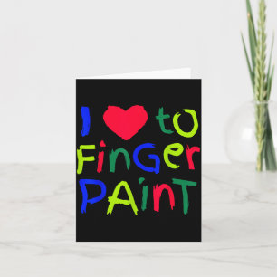 I Love To Finger Paint Matching I'm Paint Couple V Card