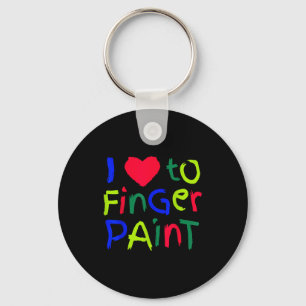 I Love To Finger Paint Matching I'm Paint Couple V Key Ring