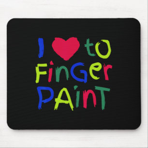 I Love To Finger Paint Matching I'm Paint Couple V Mouse Pad