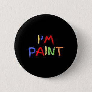 I Love To Finger Paint Tiny Red Heart I'm Paint Va 6 Cm Round Badge