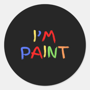 I Love To Finger Paint Tiny Red Heart I'm Paint Va Classic Round Sticker