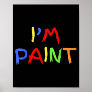 I Love To Finger Paint Tiny Red Heart I'm Paint Va Poster