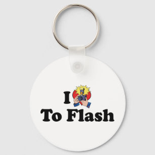 I Love To Flash - Photography Lover Key Ring