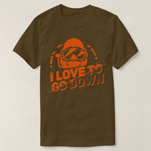 I Love To Go Down Scuba Diving Gift T-Shirt (Design Front)