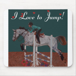 I Love to Jump! Horse Mouse Pad