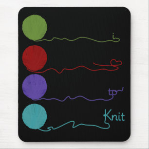 I Love to Knit Mousepad