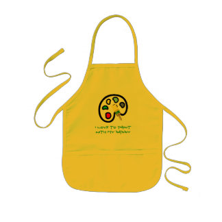 I LOVE TO PAINTWITH MY DADDY KIDS APRON