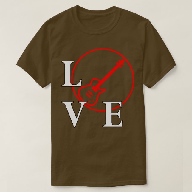 I love to play Bass for Bass player music lover T-Shirt (Design Front)
