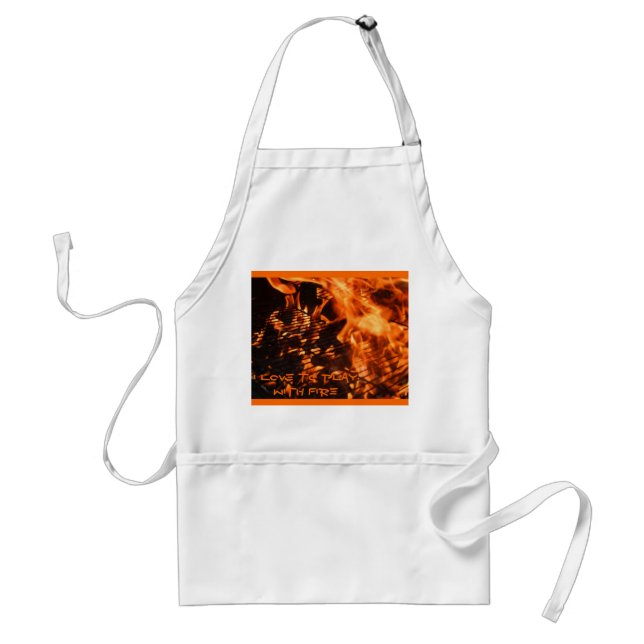 "I Love To Play With Fire" BBQ Apron (Front)