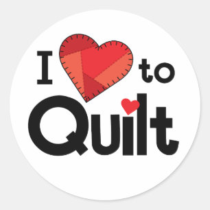 I Love to Quilt Sticker – Cute Gift for Quilters