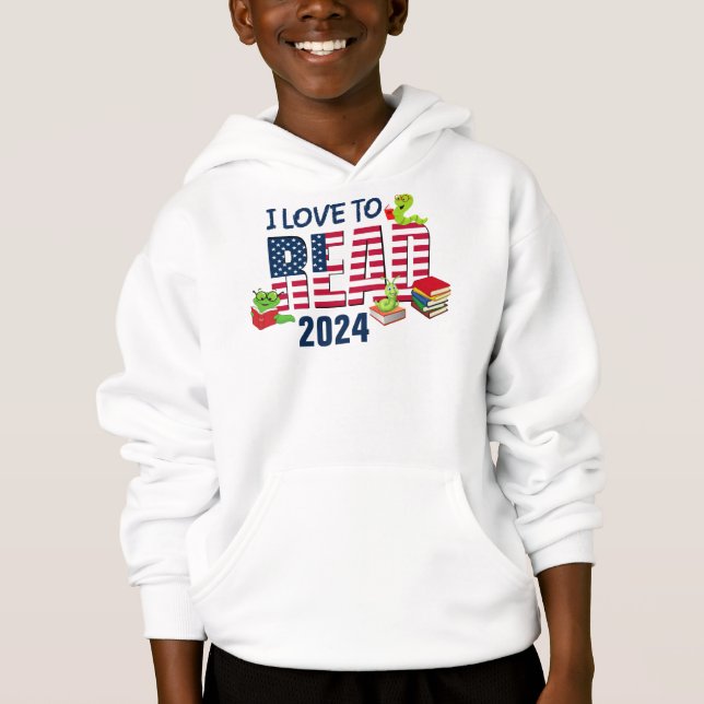 I LOVE TO READ America Flag 2024 (Front)
