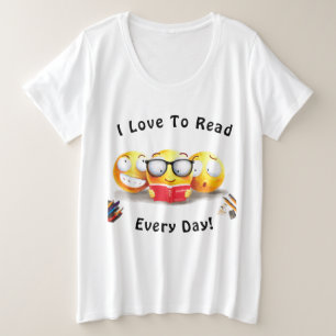 I Love To Read Books Reader Plus Size T-Shirt