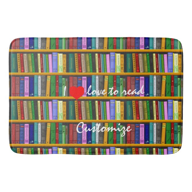 I love to read Books  Thunder_Cove Bath Mat (Front)