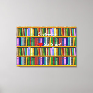 I love to read Books Thunder_Cove Canvas Print