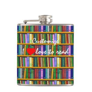 I love to read Books  Thunder_Cove Hip Flask
