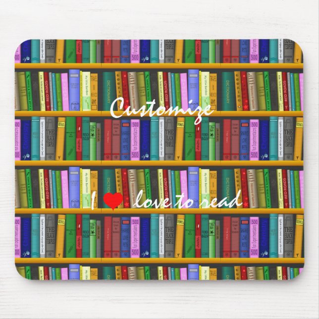 I love to read Books Thunder_Cove Mouse Pad (Front)
