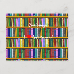 I love to read Books  Thunder_Cove Postcard