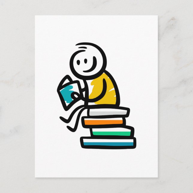 I love to read holiday postcard (Front)