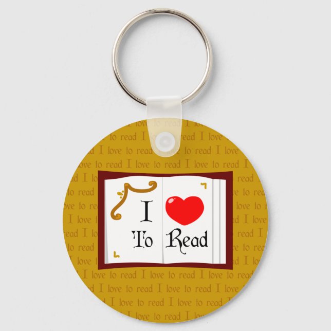 I Love To Read Key Ring (Front)