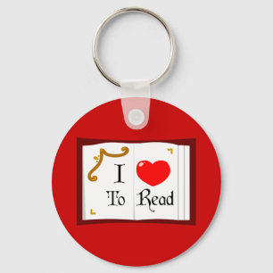 I Love To Read Key Ring