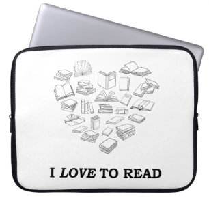 I Love to Read Laptop Sleeve