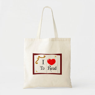 I Love To Read Tote Bag