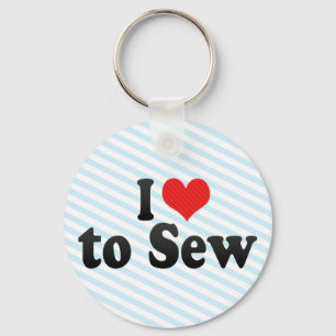 I Love to Sew Key Ring