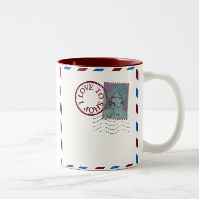 i love to shop coffee mug (Right)