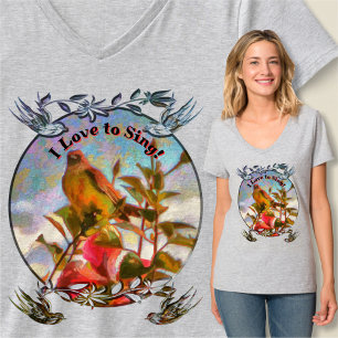 I Love to Sing Rooftop Social Visitor 2338 T-Shirt