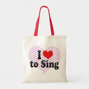 I Love to Sing Tote Bag