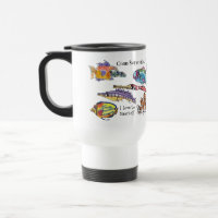 I Love to Snorkel Fun Cartoon Fish Mug