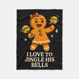 I Love To Stuff Her Stocking Matching Jingle His B Fleece Blanket