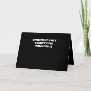 I Love To Swim Art Design Swimming Quote Gift Idea Card