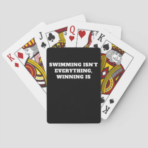 I Love To Swim Art Design Swimming Quote Gift Idea Playing Cards