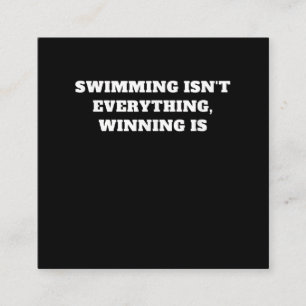 I Love To Swim Art Design Swimming Quote Gift Idea Square Business Card