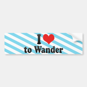 I Love to Wander Bumper Sticker