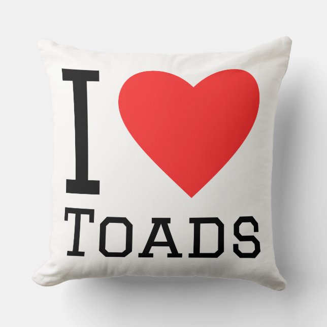 I love toads cushion (Front)