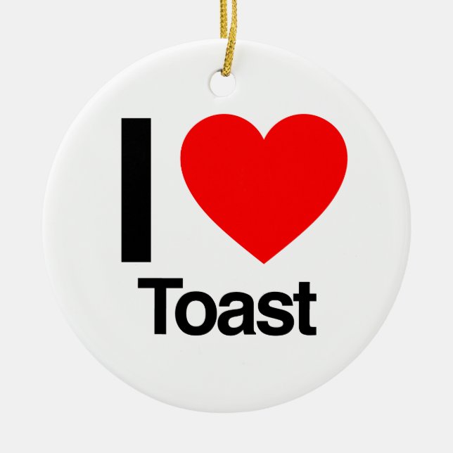 I love toast ceramic tree decoration (Front)