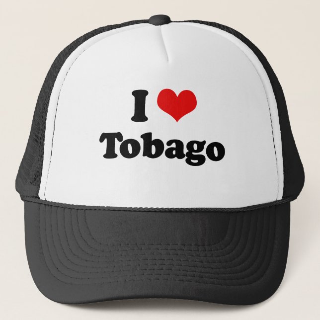 I Love Tobago Tshirt Trucker Hat (Front)