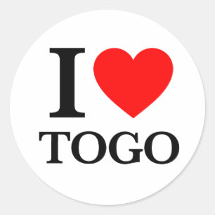 I Love Togo Classic Round Sticker