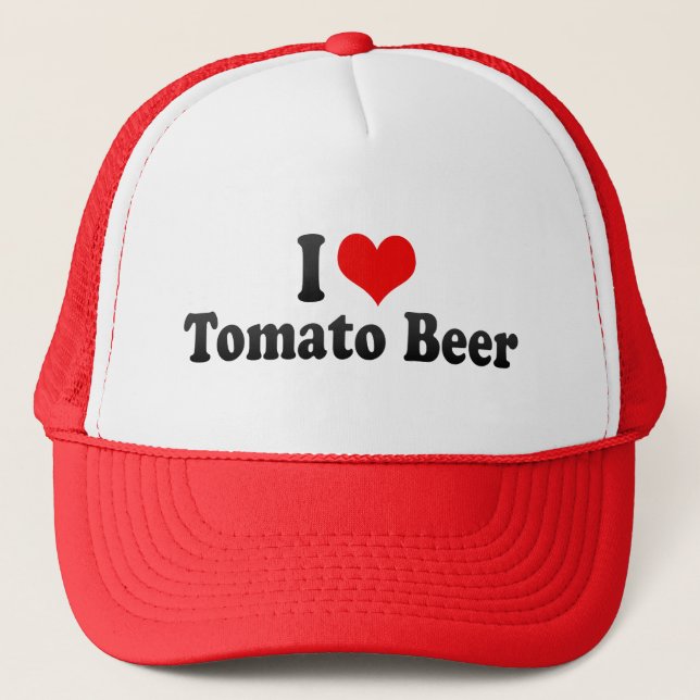 I Love Tomato Beer Trucker Hat (Front)