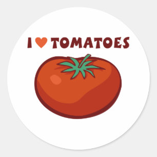 I Love Tomatoes Classic Round Sticker