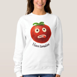 I Love Tomatoes Kawaii Funny Vegetable Sweatshirt