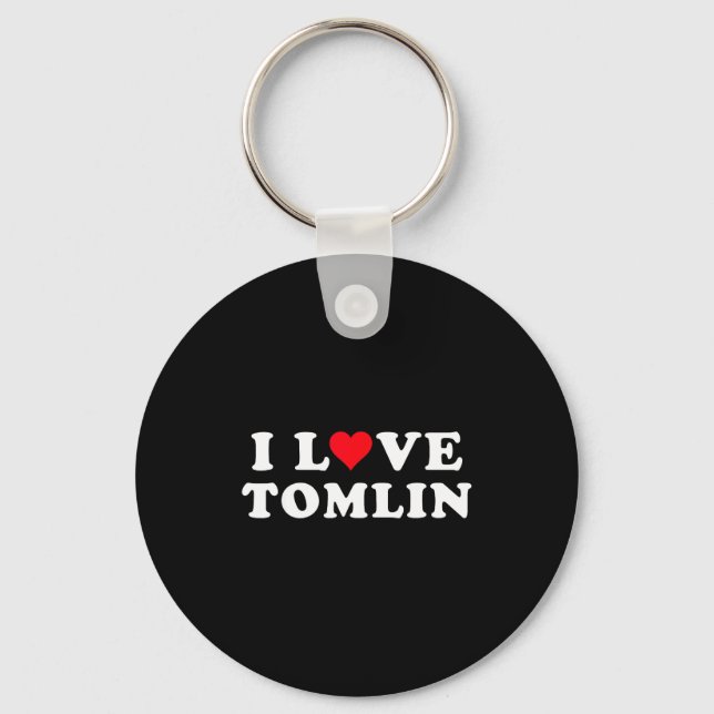 I Love Tomlin Matching Girlfriend &amp; Boyfriend  Key Ring (Front)