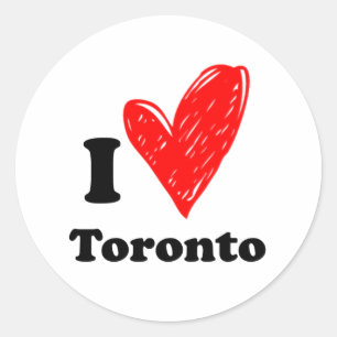 I love Toronto Classic Round Sticker