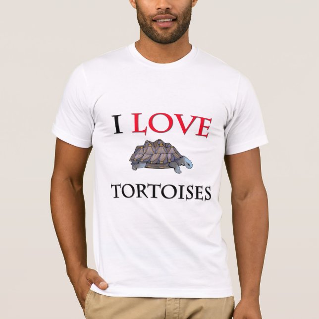 I Love Tortoises T-Shirt (Front)