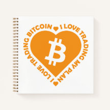 I Love Trading Bitcoin Text Around Heart Square